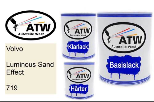 Volvo, Luminous Sand Effect, 719: 1L Lackdose + 1L Klarlack + 500ml Härter - Set, von ATW Autoteile West.